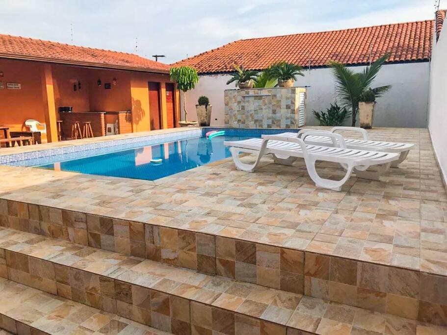 Casa Com Piscina Itanhaem Cibratel II Villa Eksteriør bilde