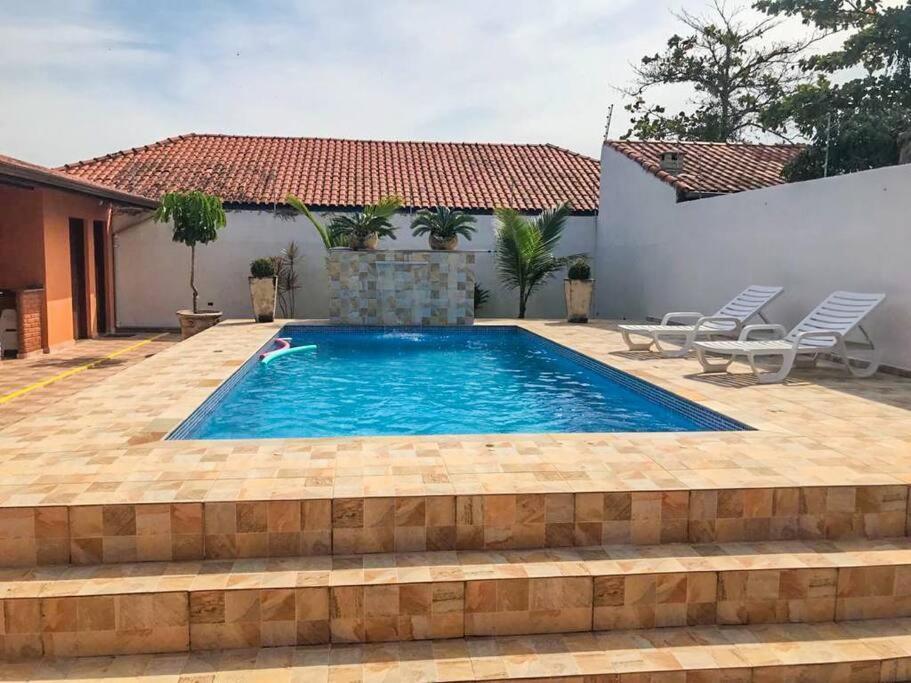 Casa Com Piscina Itanhaem Cibratel II Villa Eksteriør bilde